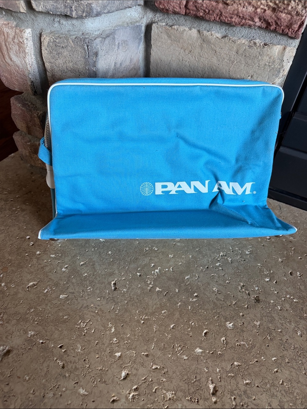 Vintage Pan Am Blue Canvas Travel Bag